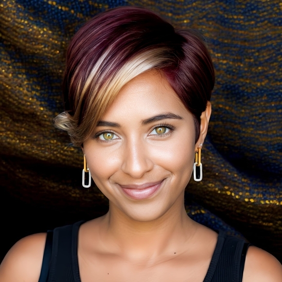 🆕️Minimalist Chic Two Tone C Hoop Earrings 18K Gold Plated Stainless Steel - Picture 3 of 12